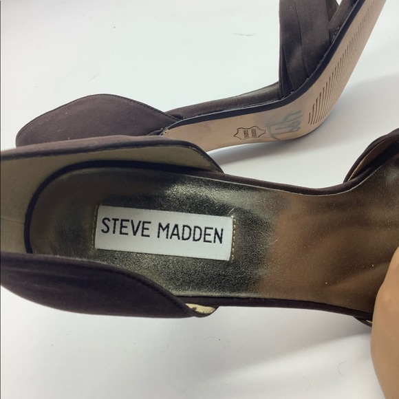 Steve Madden Women Size 8.5 Eunise Purple Leather Open Toe 4" Heels - Picture 5 of 7